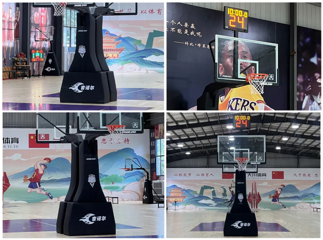 Jinoel High-End Underground Basketball Stand Hoop for Outdoor Basketball Court and Indoor Basketball Court