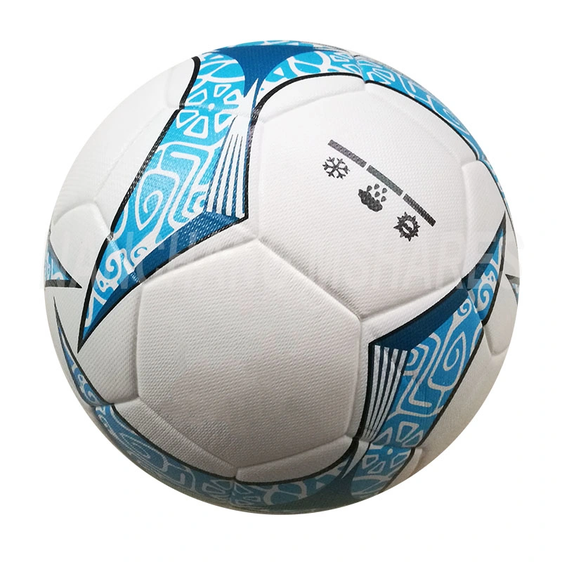 Top Quality PU Leather Custom Team Logo Match Thermal Adhesive Soccer Ball