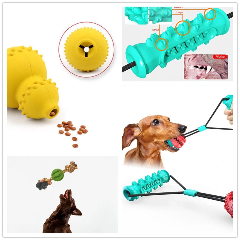 Rubber Chew Toy Tyre Bone Shape Toy Rope Pet Toy Pet Ball