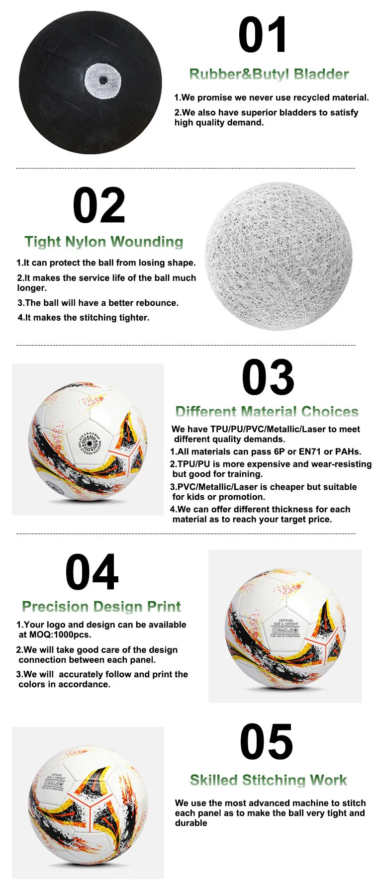 OEM Free Sample PVC Foam No. 3 4 5 Football Ball