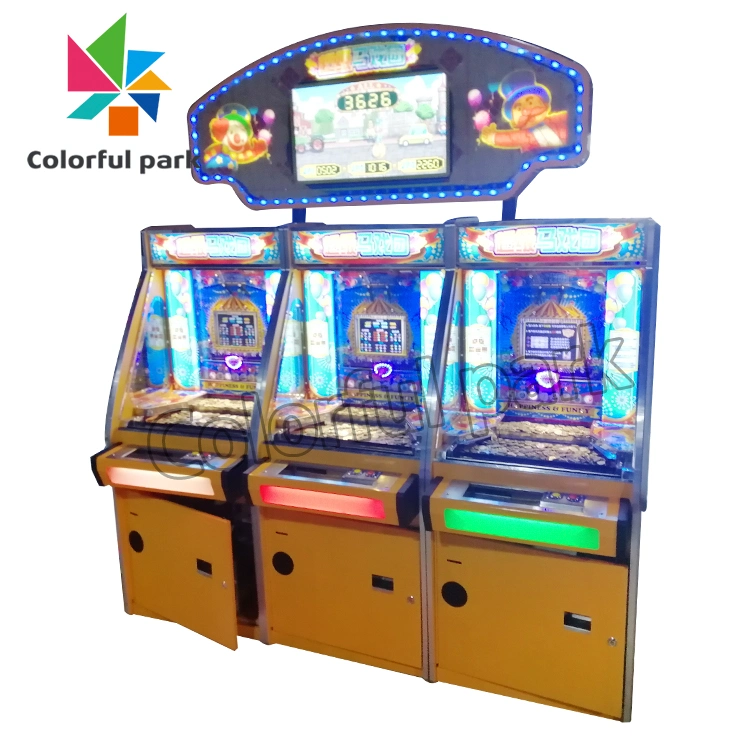 Colorful Park Indoor Mini Euro Arcade Redemption Casino Coin Operated Games Manufacturers Table Top Bonus Coin Pusher Game Machine