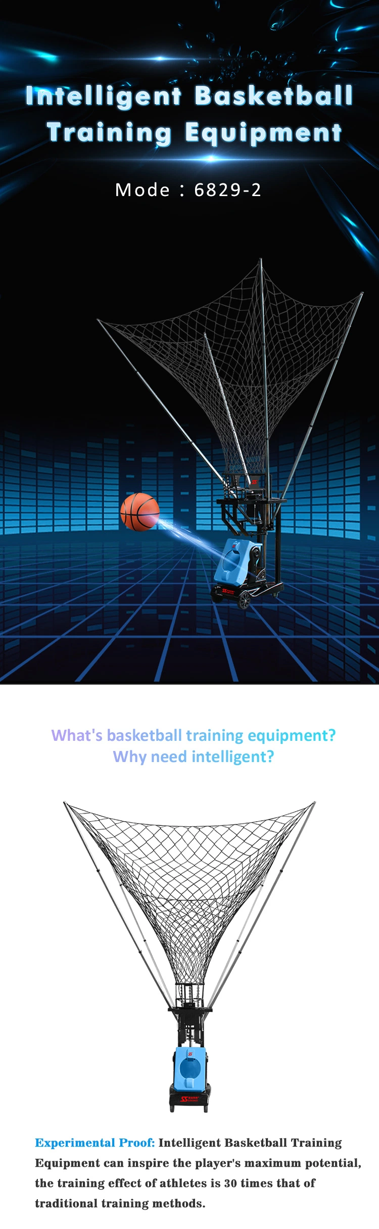 Intelligent Sports Equipment Basketball Ball Launcher Basketball Machine (6829-2)
