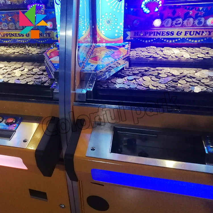 Colorful Park Indoor Mini Euro Arcade Redemption Casino Coin Operated Games Manufacturers Table Top Bonus Coin Pusher Game Machine