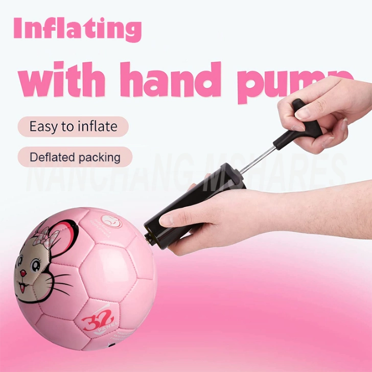 Pink Color Cartoon Design Stitched PVC Mini Soccer Balls