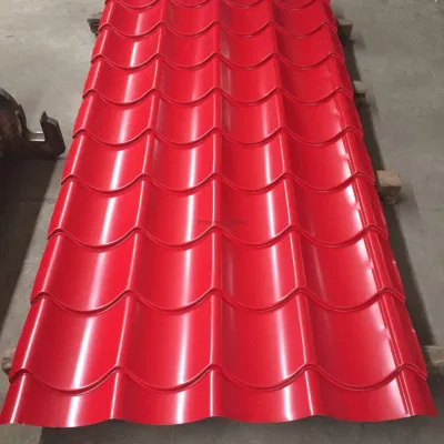 Building Material Gi PPGI Galvanized Prepainted Color Coated Corrugated Glazed Trapezoidal Steel Roofing/Roof Tile Sheet