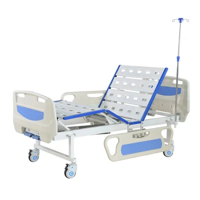 New Style Manual Hospital Bed 2 Crank Medical Bed Big Stock