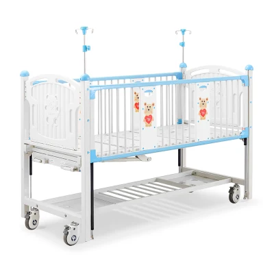 Cx2X Casters 2 Cranks 2 Function Newborn Medical Crib Adjustable Manual Nursing Babies Pediatric Bed Children Hospital Bed