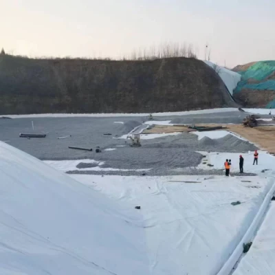 Polypropylene Short Fabric PP Non-Woven Geotextile Filtration Drainage Separation for Contruction Materials