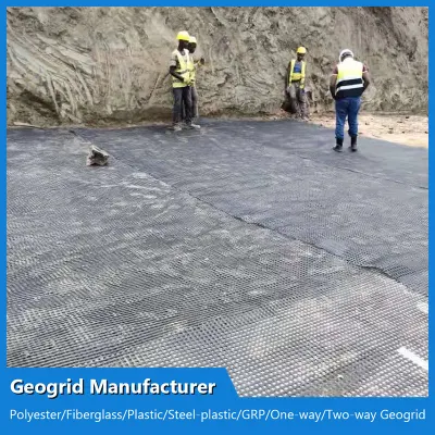 High Tensile Basalt Fiber Mesh Geo Grid PP Plastic Biaxial Geogrid Coated Bitumen 100-100kn/M for Sale