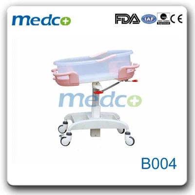 Adjustable Baby Trolley Infant Cot Bassinet Kids Crib Hospital Bed with Mattress