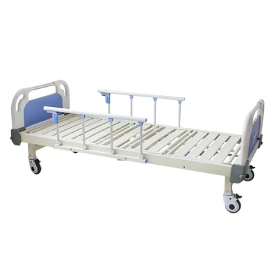 Big Stock! Medical Two Cranks Manual Hospital Bed with ABS Head&Foot Board