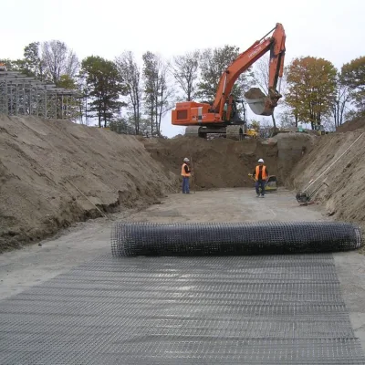 Driveway Construction Material Polyester Geogrid Fabric for Retaining Walls