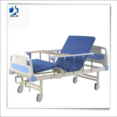 Portable Folding Clinic Furniture Adjustable Manual Medical Nursing Patient Metal Hospital Bed