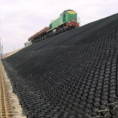 Textured and Perforated HDPE Plastic Geo Cell Manufacturer Price Gravel Grid Gravel Stabilizer Geocell