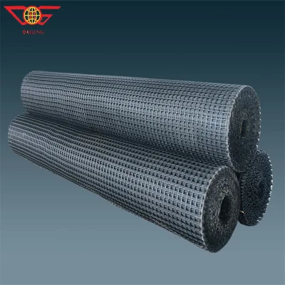 Factory Direct Sale High Tensile Basalt Fiber Mesh Geo Grid Fiberglass Geogrid Coated Bitumen 100-100kn/M for Sale