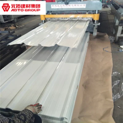 Adto Wholesale Pre-Paint Galvanized 20 Gauge Corrugated Metal 0.45 mm Thick Aluminum Zinc Roofing Sheet