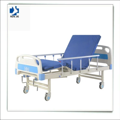 Portable Folding Clinic Furniture Adjustable Manual Medical Nursing Patient Metal Hospital Bed
