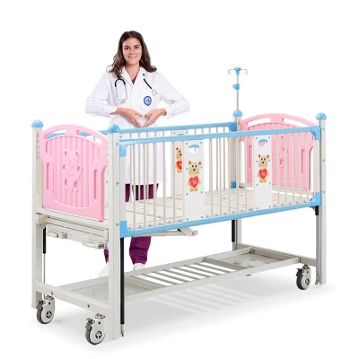 Cx2X Casters 2 Cranks 2 Function Newborn Medical Crib Adjustable Manual Nursing Babies Pediatric Bed Children Hospital Bed
