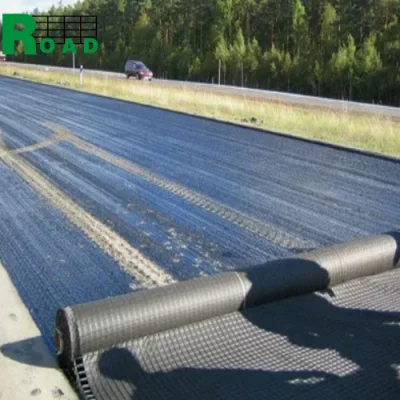 Black Road Construction Polyester Geogrid Price Mining High Strength Customized Reinforcement Protection