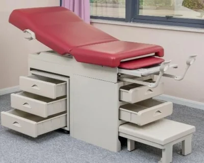 Hospital Equipment Drawers Gynecological Examination Bed Medical Gynecology Examination Table