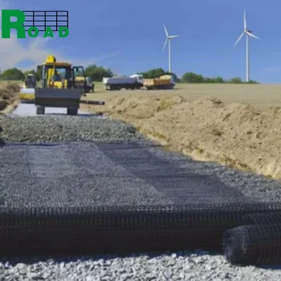Black Road Construction Polyester Geogrid Price Mining High Strength Customized Reinforcement Protection