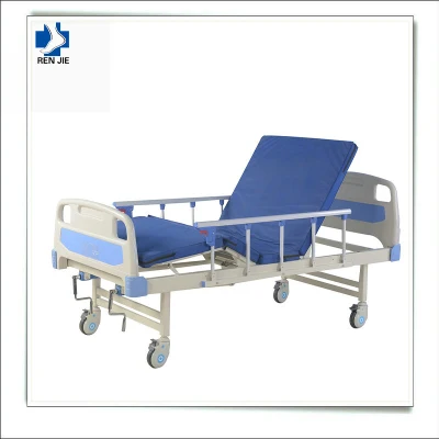 Portable Folding Clinic Furniture Adjustable Manual Medical Nursing Patient Metal Hospital Bed