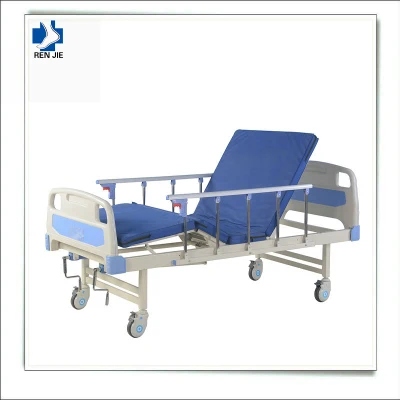 Portable Folding Clinic Furniture Adjustable Manual Medical Nursing Patient Metal Hospital Bed