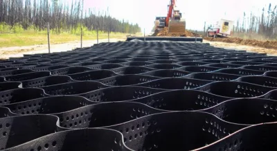 150mm High 445mm Welding Distance Textured Geocells for Retaining Wall