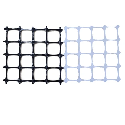 30kn 40kn 50kn High Tensile Strength Plastic / Polyster Geogrid with PVC Voating for Retaining Walls