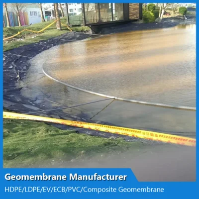 Customized HDPE/LDPE/PE/EV/Ecb/PVC Textured/Composite Geomembrane Manufacturer for Aquaculture/Fish Farm/Shrimp/Pond/Dam/Landfill/Mining/Salt/Tailing Liner