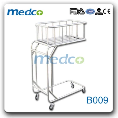 Adjustable Baby Trolley Infant Cot Bassinet Kids Crib Hospital Bed with Mattress