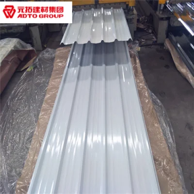 Adto Wholesale Pre-Paint Galvanized 20 Gauge Corrugated Metal 0.45 mm Thick Aluminum Zinc Roofing Sheet