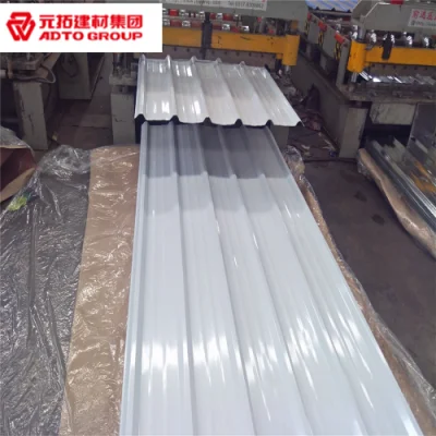 Adto Wholesale Pre-Paint Galvanized 20 Gauge Corrugated Metal 0.45 mm Thick Aluminum Zinc Roofing Sheet