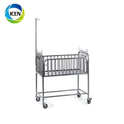 in-6071 Hospital Acrylic Baby Bassinet Portable Children Trolley Crib Baby Bed for Sale