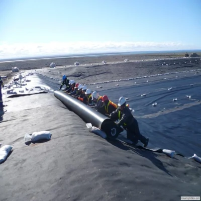 Geotechnical Fabric HDPE Geotech Geomembrane for Artificial Lake Project in Zambia
