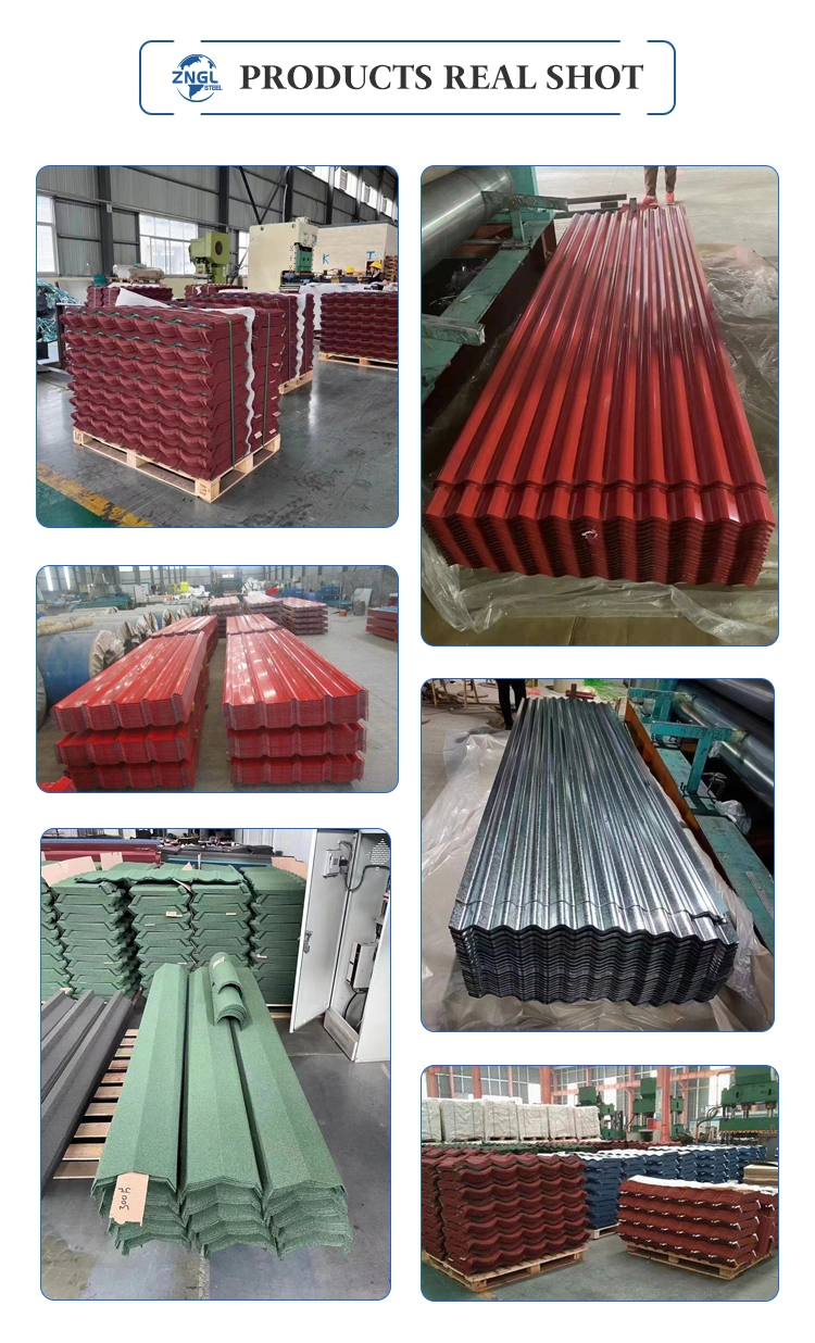 ASTM 0.12-1.2mm Dx51d PPGI Corrugated Metal Roofing Sheet