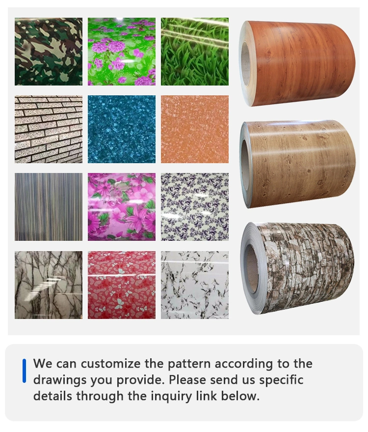 Factory Direct Supply New Design High Quality Flower Pattern Color Coated PPGI for Wall