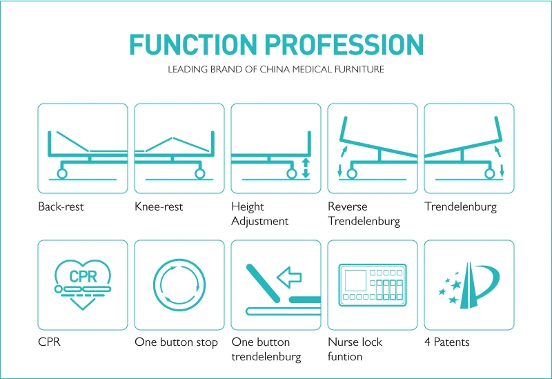 C8e Medical Electric Mltifunctional Hospital Bed