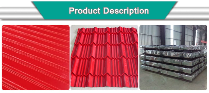 Z100g 20/7 Color Coating Galvanzied Corrugated Roofing Sheet