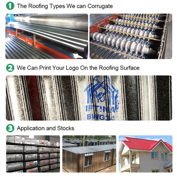 20 Gauge Color Coated Corrugated Steel Roofing Sheet Galvanzied Steel Corrugated Sheet