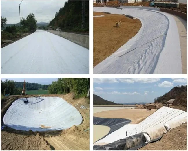 Nonwoven Geotextile PP/Pet Staple Fiber Fabric for Philippines Road