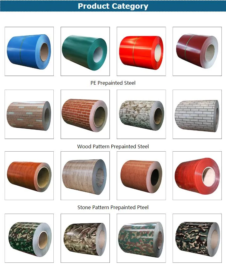 Dx51d Steel Custom Z275 Zhejiang/Hebei/Jinan/Printed/Color Wood Prepainted Gi/Color Coated PPGI/ Galvanized Steel Coil for Build