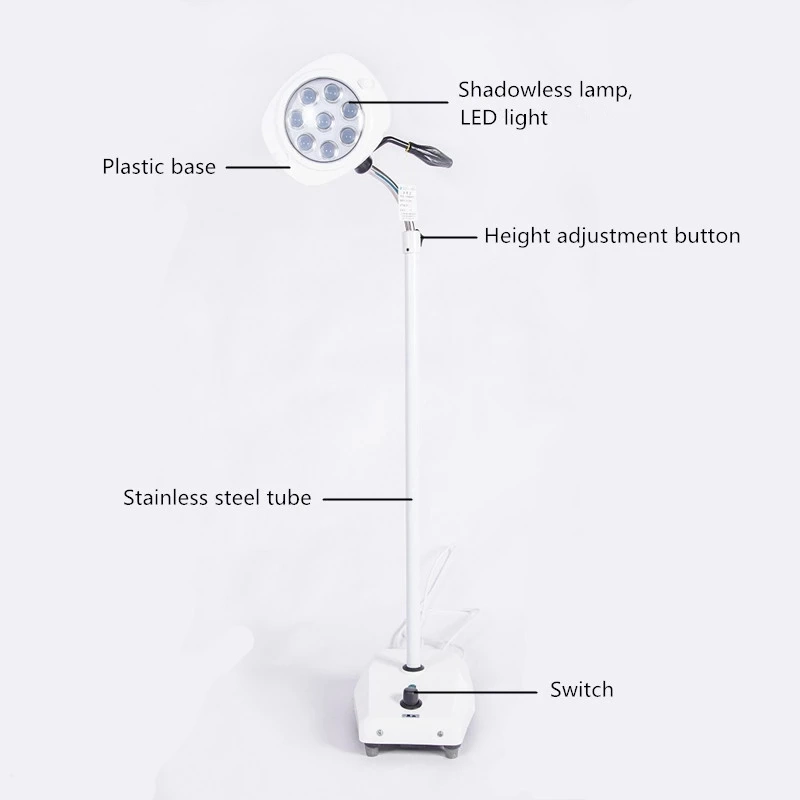 Good Performance Good Quality Clinic Standing Type Surgical Medical Equipment Shadowless Operation Lamp