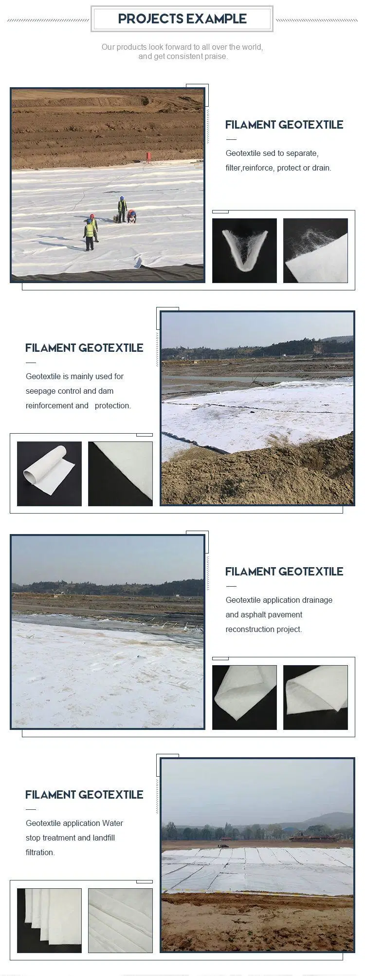 Zhonglolo Woven Fabric Stabilization PP Woven Geotextile for Soil Reinforcement