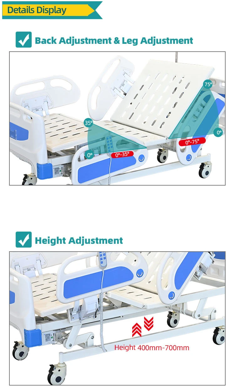 Hot Selling Big Stock Electric Hospital Bed ICU Bed for Patient