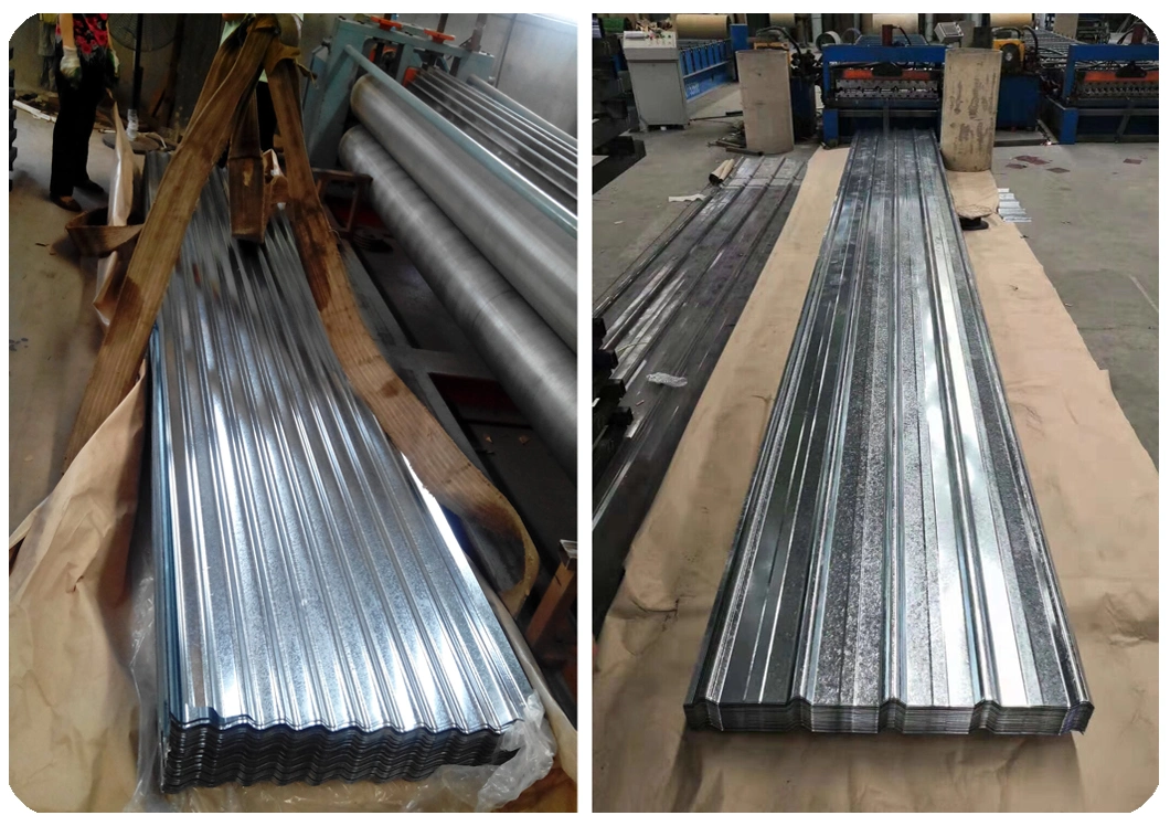 Gi Roofing Building Material Zinc Coated Galvanised Dx51d Dx56D G550 G350 Z275 Z180 Z120 G60 G90 Galvanized Metal Roof Panel Corrugated Steel Roofing Sheet