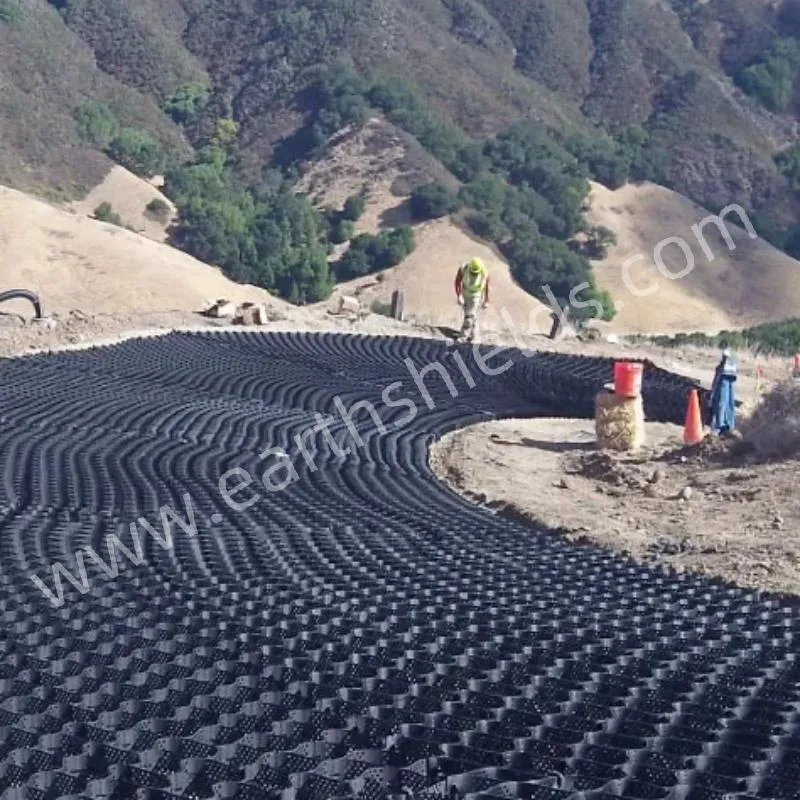 150mm HDPE Geocell Cellular Confinement System Geocell for Erosion Control and Road Construction