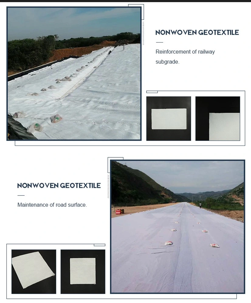 Road Construction Fabric Nonwoven Geotextile for Soil Erosion Control