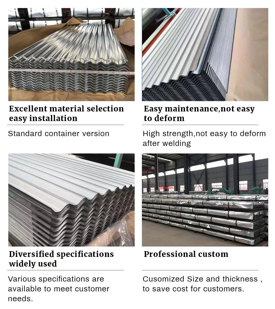 1mm/6mm Z150 Galvanised Gi Metal Pirce Galvanized Steel Corrugated Roofing Sheet