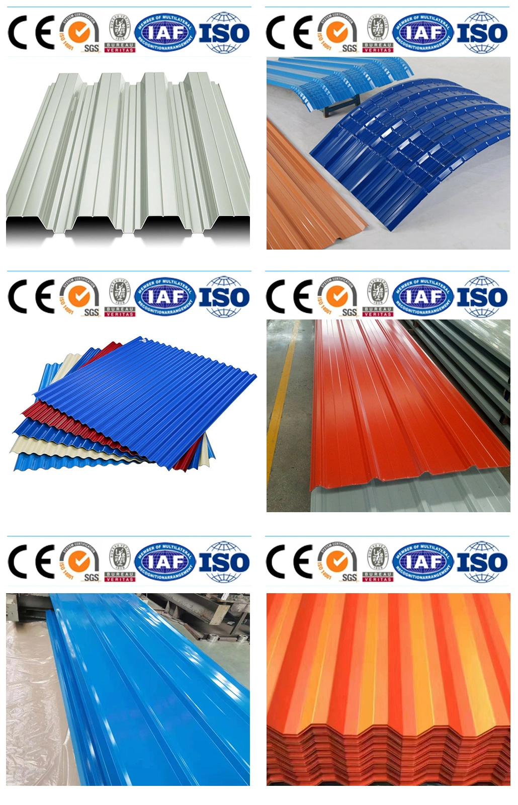Manufacture Offer 5mm 0.6mm 0.7mm Gi PPGI PPGL Galvalume Zinc Prepainted Color Coated Galvanized Steel Roofing Sheet